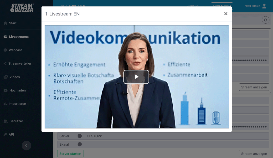 Livestream Dashboard